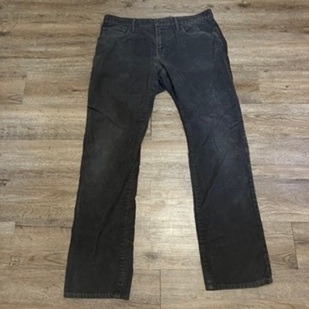 Gap 1969 Mens Straight Corduroy Pants Charcoal Gray 34x32 HOL11 308353